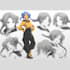 illustrate a detailed anime model sheet for your oc