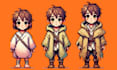 do pixel character design pixel art sprite sheet illustration pixel animation