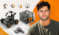 robot cad, robotics parts cad modeling, robot enclosure, robot prototype cad