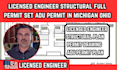 licensed engineer structural full permit set adu permit in michigan ohio