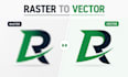 do professional raster to vector conversion or image tracing