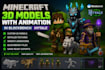 create minecraft 3d models with animation in blockbench hytale model and texture