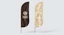 design custom canopy tent, table cover and feather flag