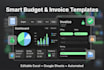 design editable excel google sheets budget invoice tracker template