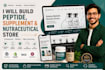 build peptide website, supplement website, nutraceutical store research peptide