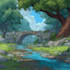 draw anime background, 2d environment, landscape