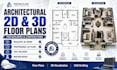create architectural 2d and 3d floor plans for builders