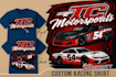 create car racing t shirt design