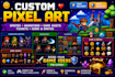 design pixel art sprites, tilesets, animations, and icons