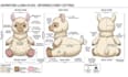 design custom plushie reference sheet stuffed animal character ych concept art