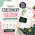 design stationery design, letterhead folder, printable business card