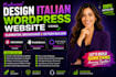 design italian wordpress website using elementor, breakdance, and oxygen builder