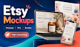 design high converting etsy listing images, product mockups