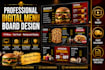 design digital menu board TV menu board and restaurant menu