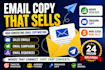 write a highconverting, email copy, email campaigns, sales email, email sequence