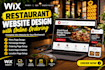design wix website menu page restaurant homepage ordering website event booking