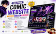 develop comic webtoon, anime website comic illustration, manga website