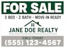 design real estate open house and rider yard signs