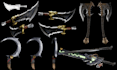 3d game props modeling weapon environment assets low poly high detail models