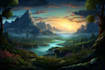 design detailed fantasy landscapes