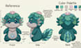 create custom plush reference sheet plushie design stuffed animal tech pack