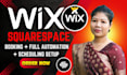do wix or squarespace booking features with full automation and scheduling