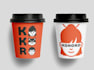 create coffee mockup, packaging, and label sticker design