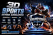 create epic 3d sports intro animation and logo reveal
