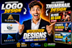 design premium youtube thumbnails