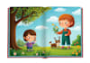digitally paint colourful children book illustrations no ai