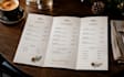 design printable restaurant menu, trifold food menu, cafe menu and price list