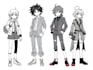 sketch characters into anime style