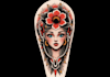 create american traditional tattoo style design