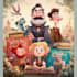 draw a cartoon book cover art