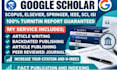 write and publish research article on google scholar, scopus, increase citation