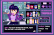 create PC 98 pixel art visual novel interface