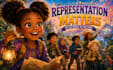 illustrate african american kids