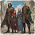 do group party character art, dnd party