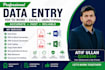 do data entry, urdu typing, PDF to word and excel work
