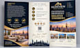 design bifold, trifold brochure company or business marketing brochure, catalog