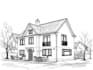 sketch houses and buildings