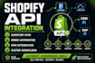do shopify API integration, inventory sync, order automation and CRM sync