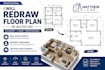 design floor plan for realestate agents, property manager, architecture students