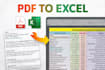 do pdf to excel conversion