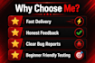 test games, apps and websites for bugs and feedback