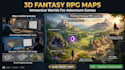 design 3d fantasy game map, 3d rpg game map, 3d game assets, world building