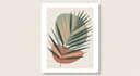 design abstract printable tropical palm leaf wall art