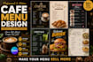create cafe menu templates, canva design, food poster, editable