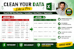 clean, organize, merge and format excel or CSV data