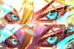 eye banner illustration vtuber character